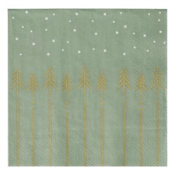 Fir Trees & Snow - Christmas Cocktail Napkins Fir Trees & Snow - Christmas Cocktail Napkins