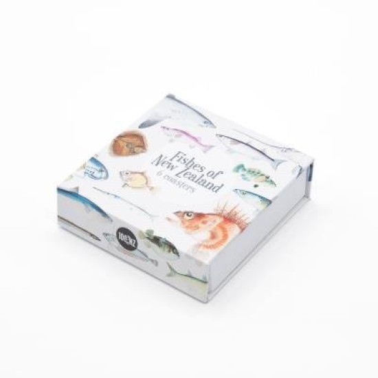 100% New Zealand Fishes of NZ Set of 6 Coasters