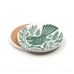 100% New Zealand Fantail Ceramic Coaster 100% New Zealand Fantail Ceramic Coaster