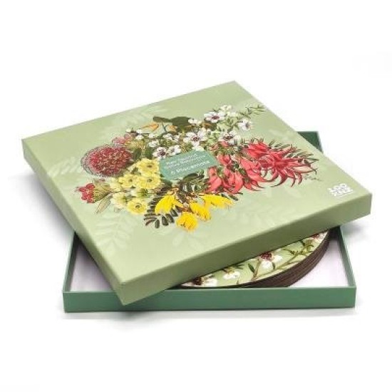 100% New Zealand NZ Native Botanicals Box of 6 Placemats