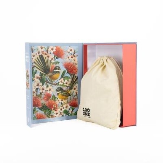 100% New Zealand Native Flowers and Chatty Fantails Jigsaw Puzzle