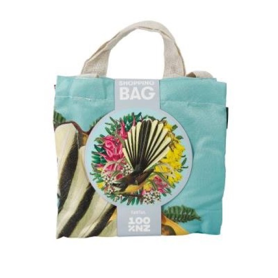 100% New Zealand Botanical Fantail Shopping Bag