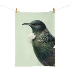 100% New Zealand Hushed Green Tui Tea Towel 100% New Zealand Hushed Green Tui Tea Towel