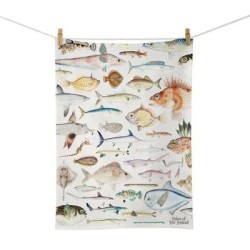 100% New Zealand Fishes of New Zealand Tea Towel 100% New Zealand Fishes of New Zealand Tea Towel