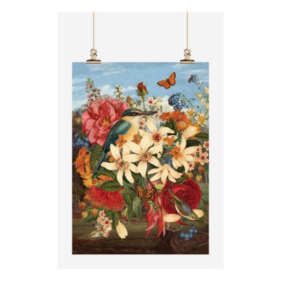 Tea Towel - Vintage - Kingfisher